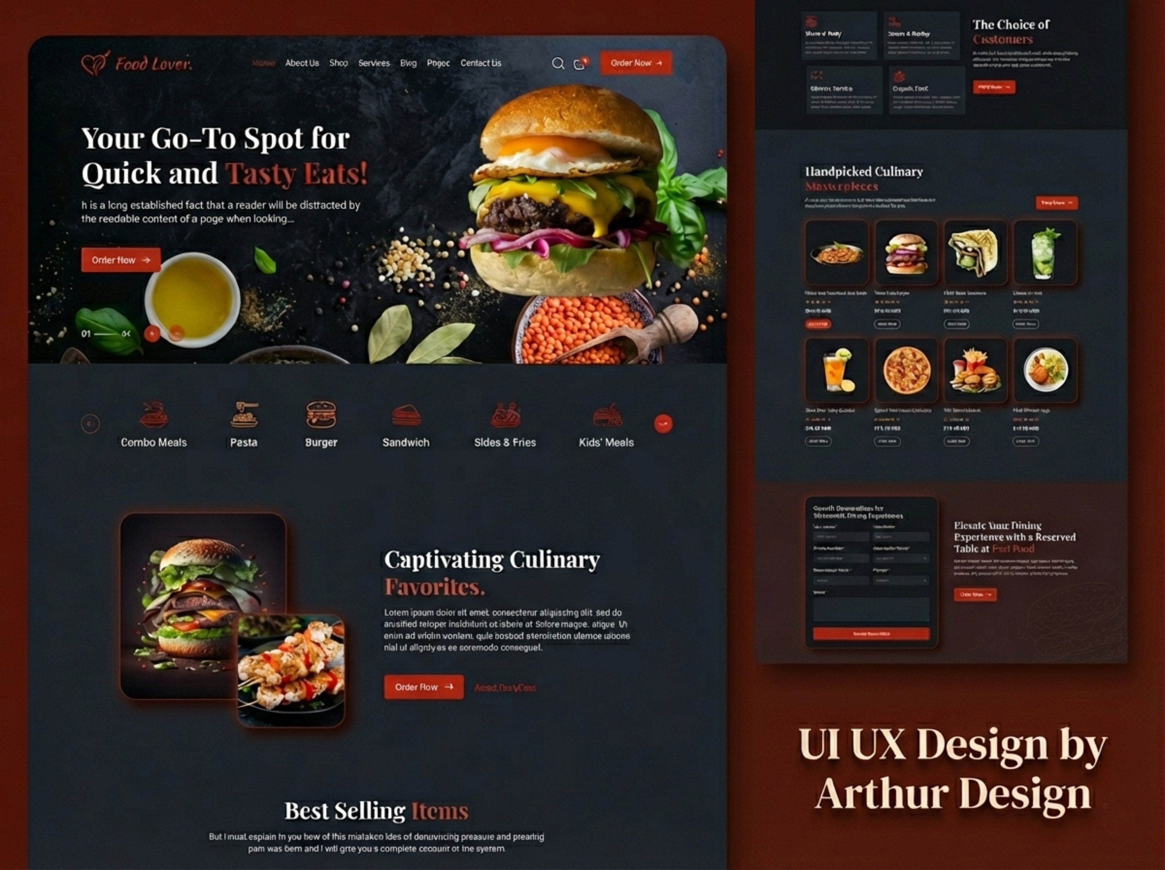 Food Lover Restaurant UI
