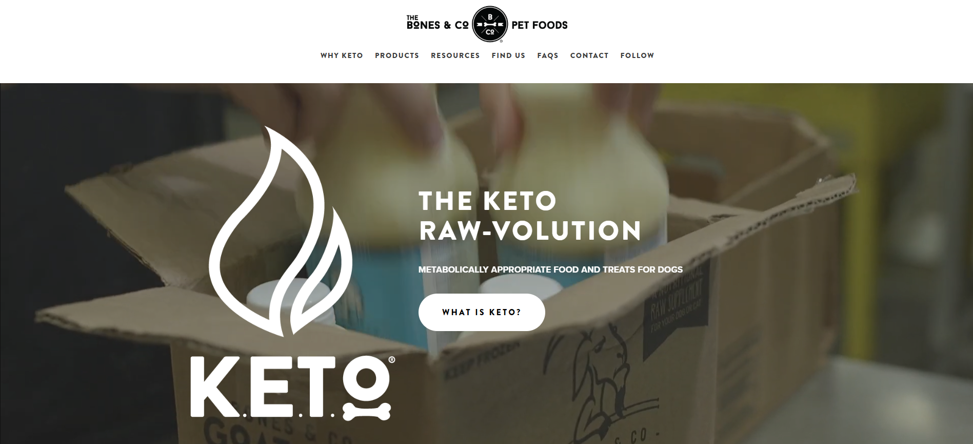Bones & Co Keto Pet Food UI
